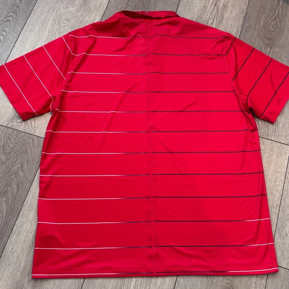 Nike Golf Polo Mens XL Red Tiger Woods Collection Dri-FIT Preppy Athletic Casual